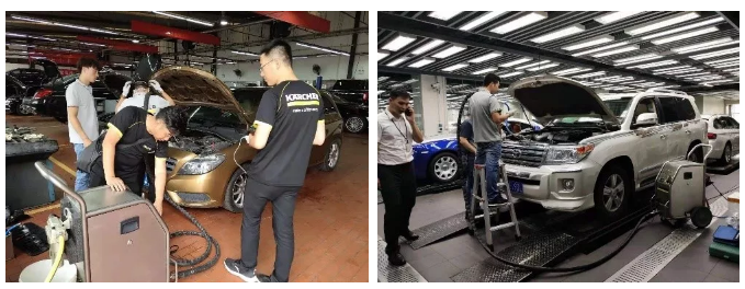 汽車行業使用干冰清洗機干冰清洗機在4S店的運用